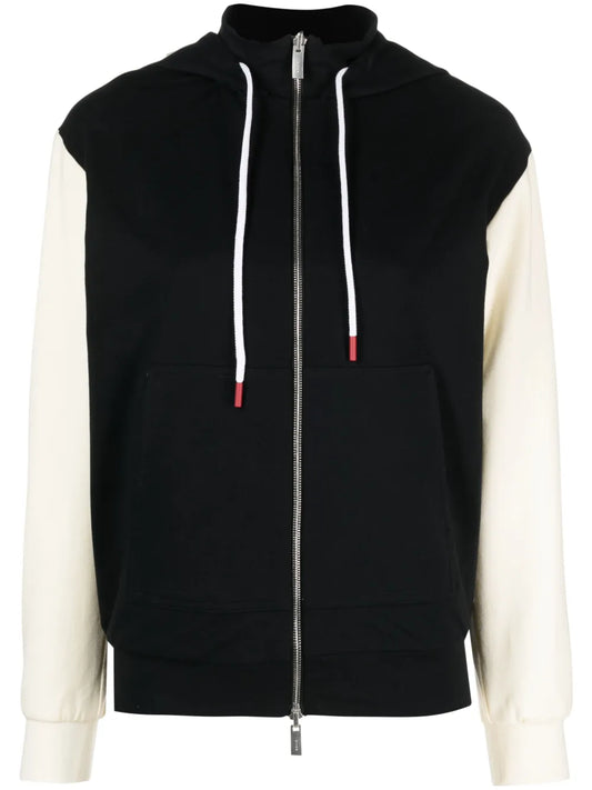 Drawstring Stretch-Cotton Hoodie
