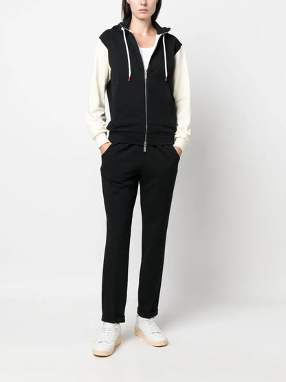 Drawstring Stretch-Cotton Hoodie