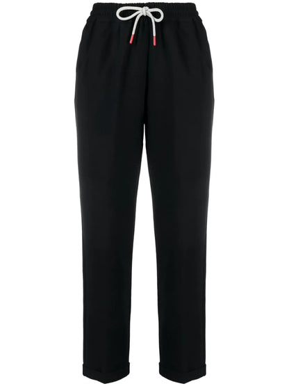 Drawstring Straight-Leg Trousers