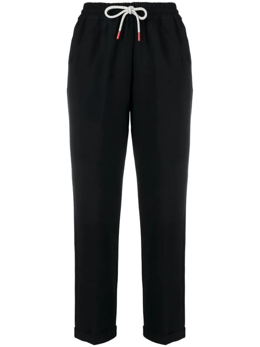 Drawstring Straight-Leg Trousers