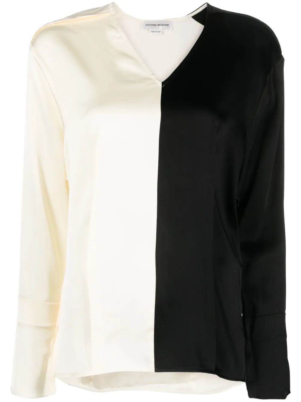 Colour-Block V-Neck Blouse
