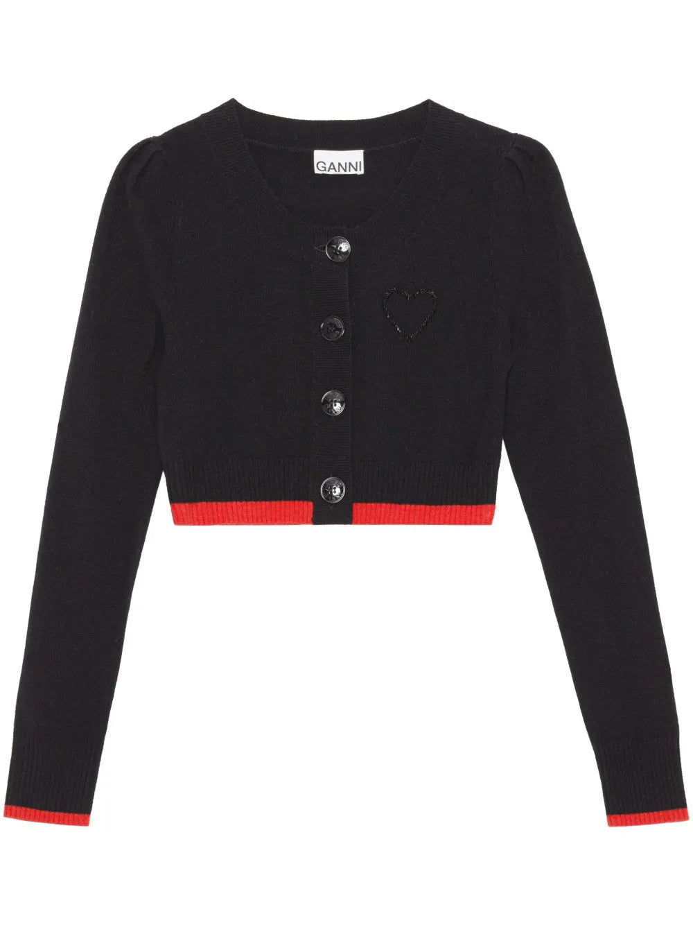 Bed-Detail Merino Wool-Blend Cardigan