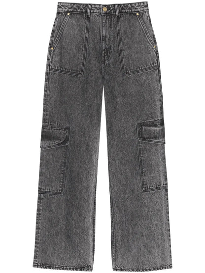 Mid-Rise Wide-Leg Jeans