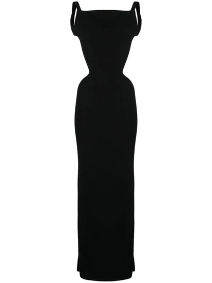 Square-Neck Open-Back Dress