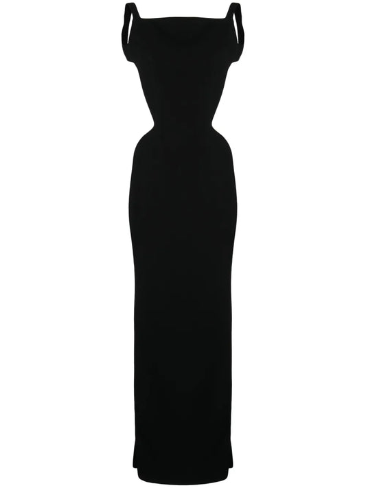Square-Neck Open-Back Dress