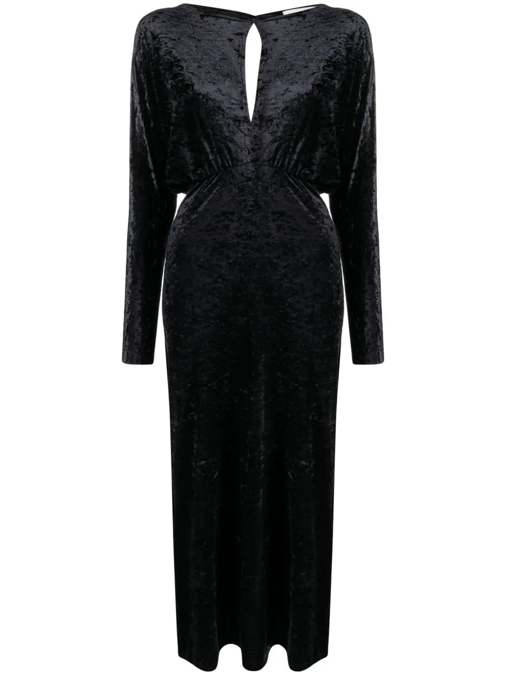Velvet Long-Sleeve Maxi Dress