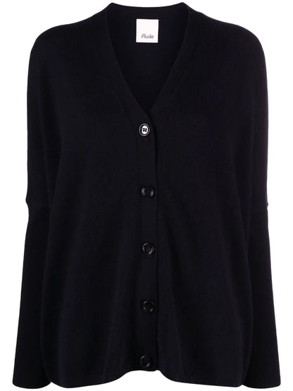 V-Neck Wool-Cashmere Cardigan