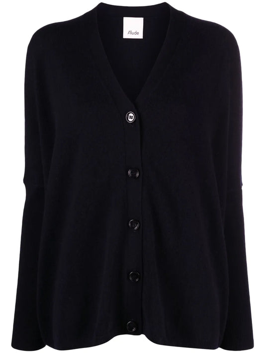 V-Neck Wool-Cashmere Cardigan