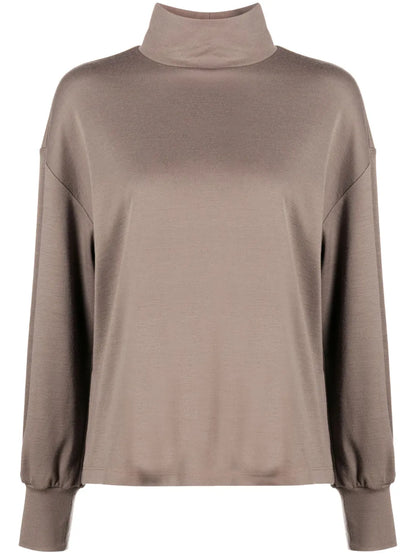 Mock-Neck Wool Jumper