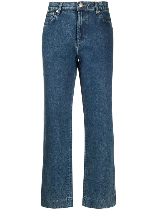 Straight-Leg Cropped Jeans
