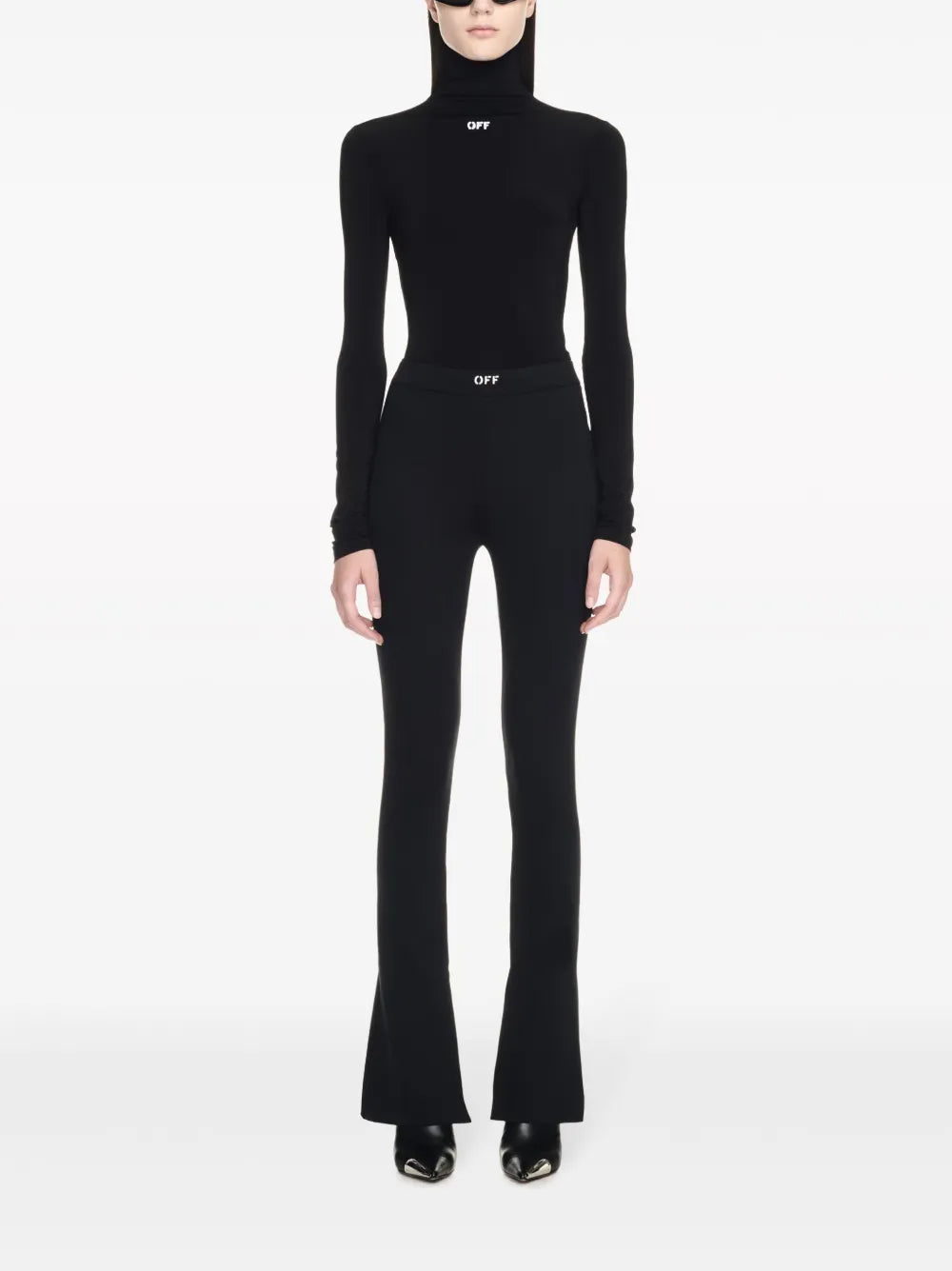 Split-Hem Flared Leggings