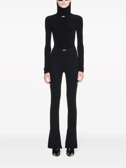 Split-Hem Flared Leggings