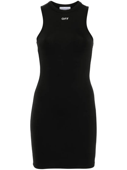 Sleek Rowing Logo-Print Mini Dress