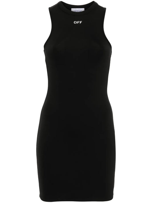 Sleek Rowing Logo-Print Mini Dress