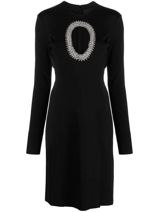 Cut-Out Crystal-Embellished Midi Dress