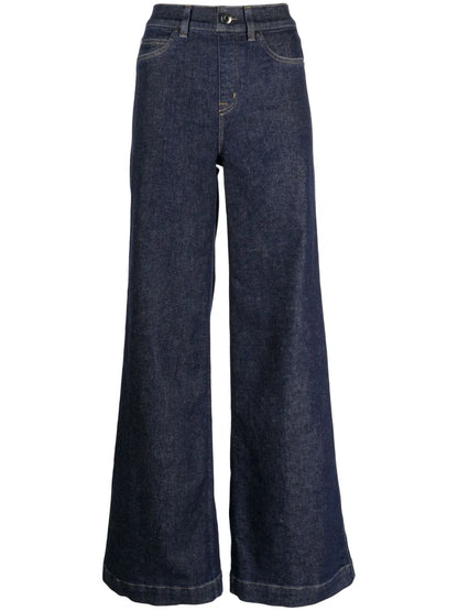 Flared Wide-Leg Jeans
