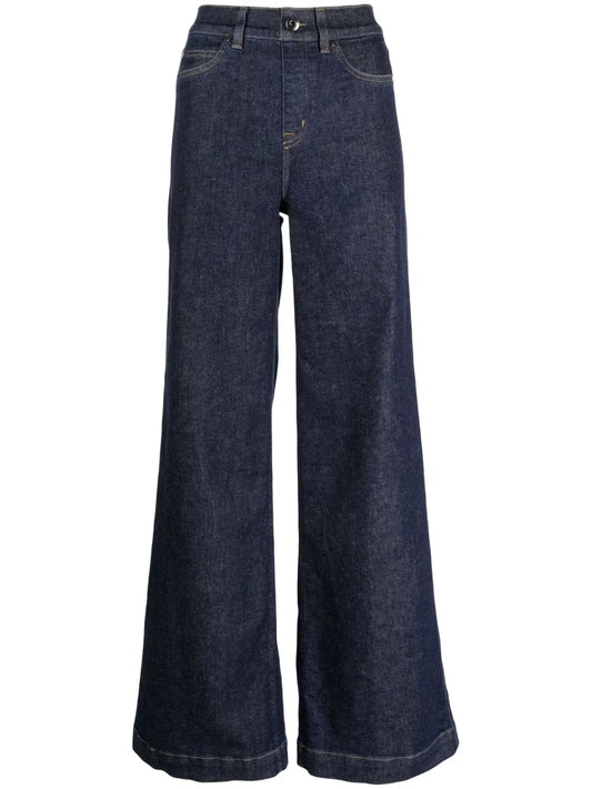 Flared Wide-Leg Jeans