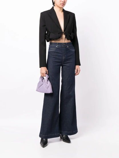 Flared Wide-Leg Jeans