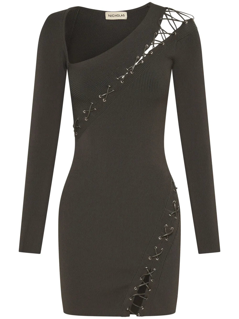 Channing Lace-Up Minidress