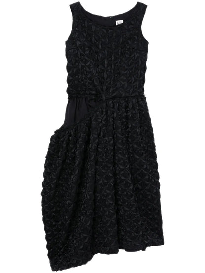 Floral-Appliqué Midi Dress
