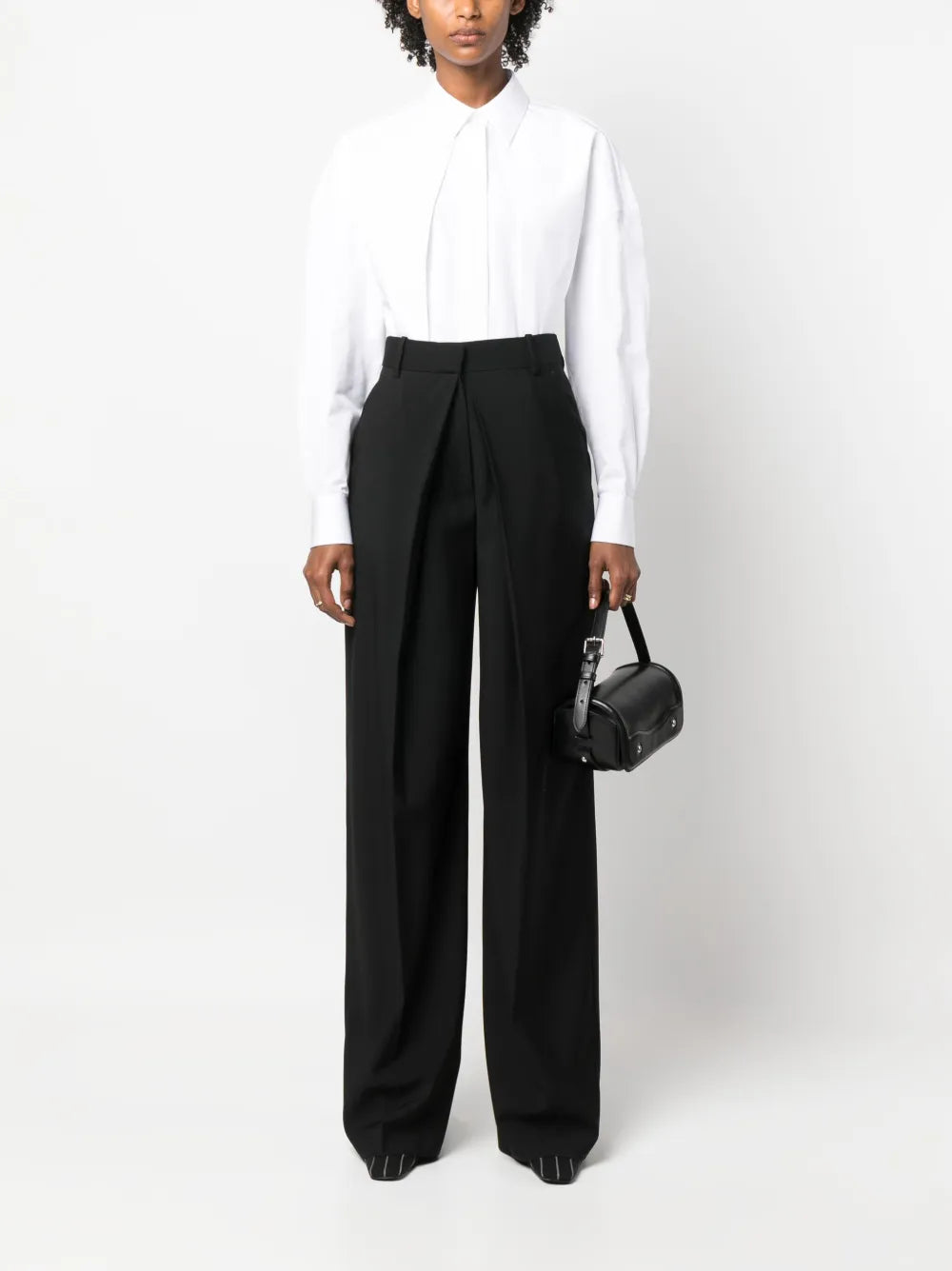High-Waisted Straight-Leg Trousers