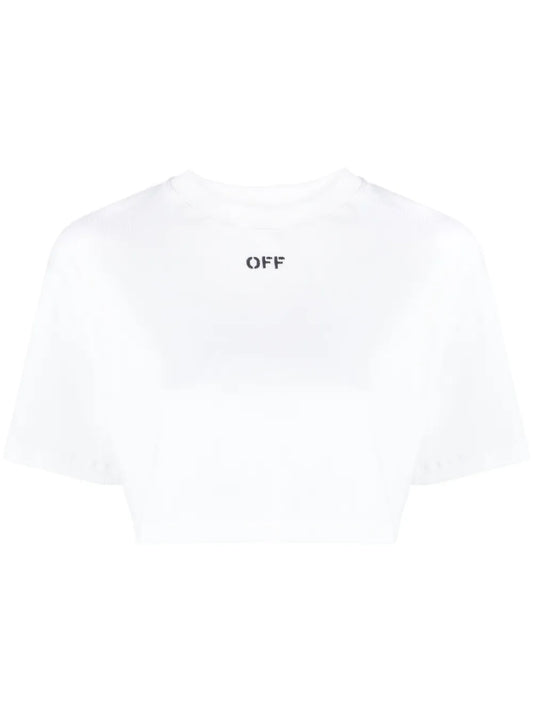 Off-Stamp Cropped T-Shirt