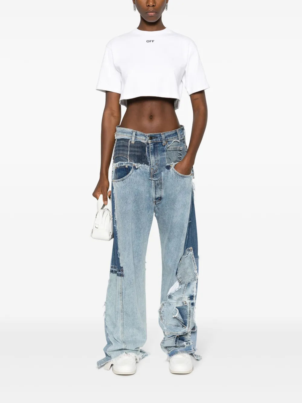 Off-Stamp Cropped T-Shirt