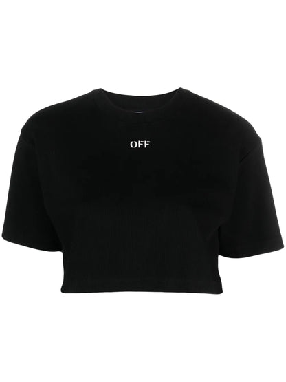 Off-Stamp Cropped T-Shirt