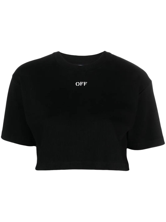 Off-Stamp Cropped T-Shirt