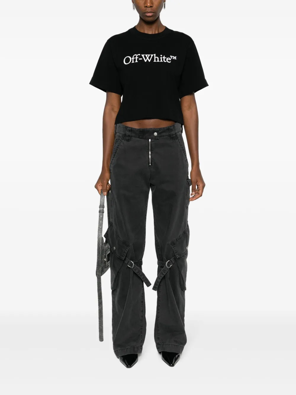 Bookish Logo-Print Cropped T-Shirt