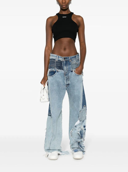 Off-Stamp Ribbed Crop Top
