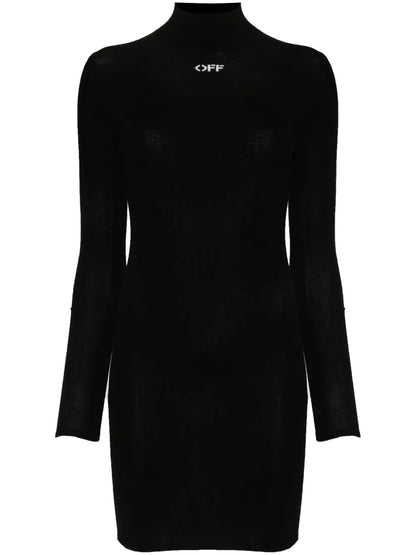 Off Stamp Embroidered Mini Dress