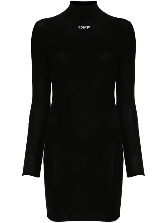 Off Stamp Embroidered Mini Dress