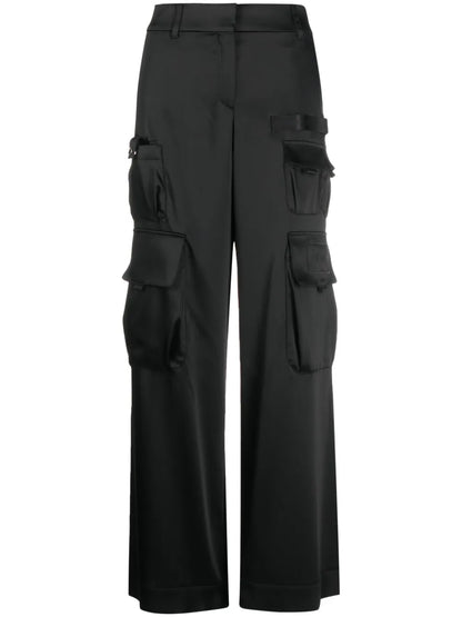 Satin Cargo Trousers