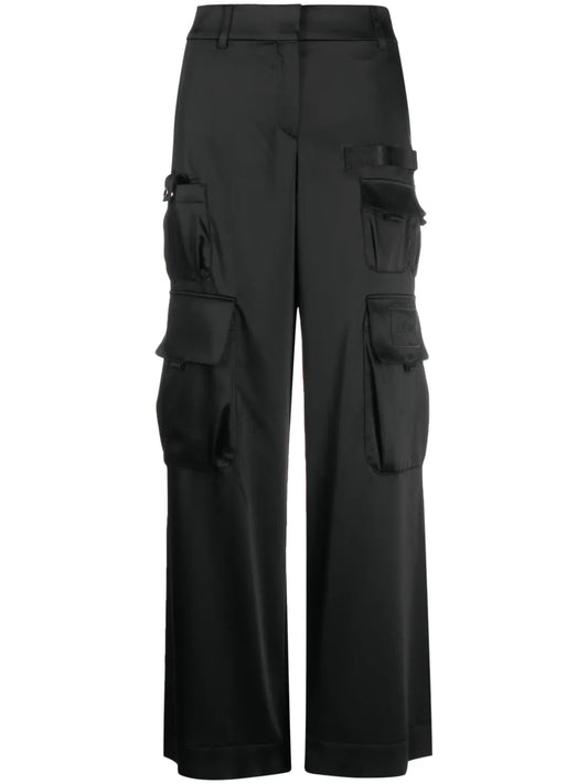 Satin Cargo Trousers