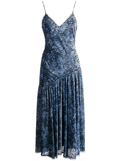 Elodie Devoré-Effect Midi Dress