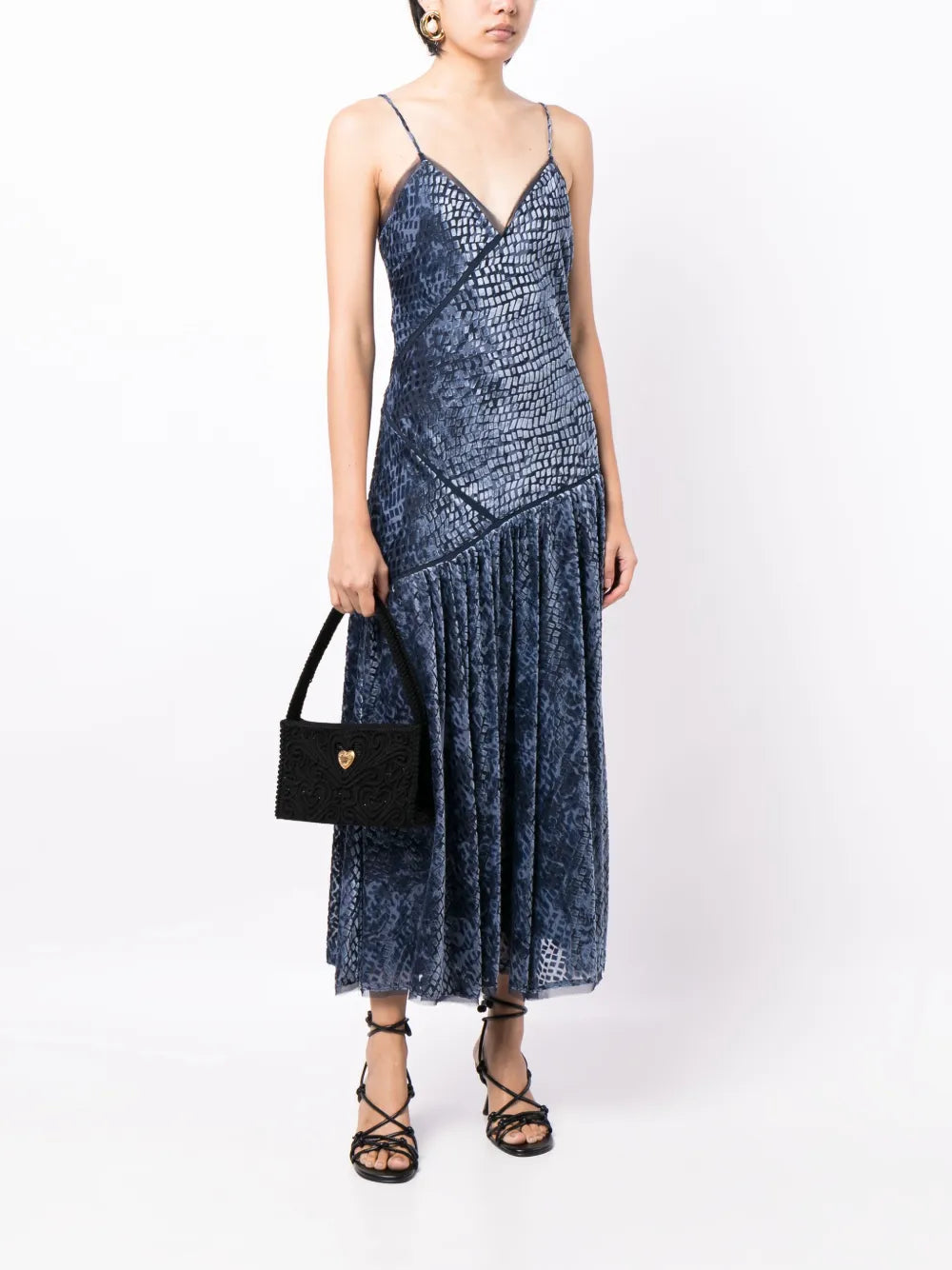 Elodie Devoré-Effect Midi Dress