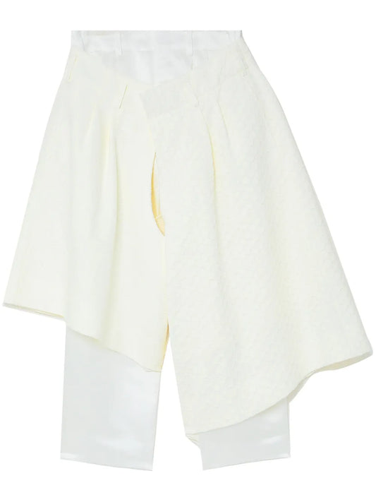 Wide-Leg Asymmetric Trousers