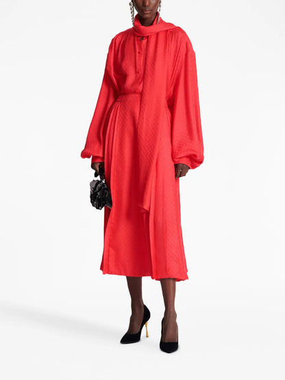Mini Monogram Pleated Midi Skirt