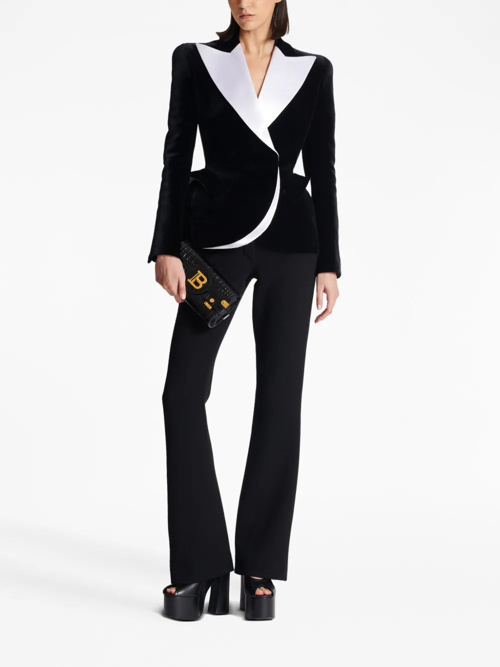 Two-Tone Velvet Blazer