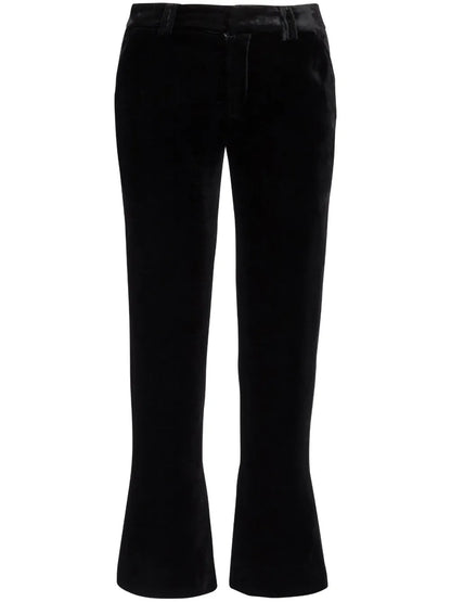 Cropped Velvet Trousers
