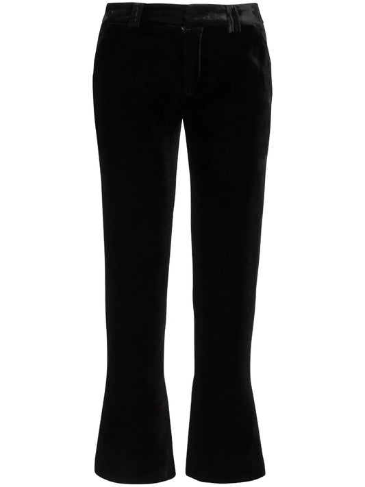 Cropped Velvet Trousers