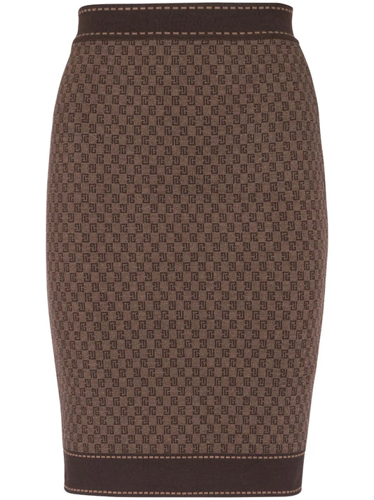 Monogram-Jacquard Skirt