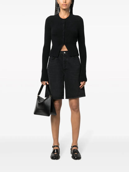 Button-Fastening Knitted Cardigan