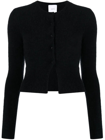 Button-Fastening Knitted Cardigan