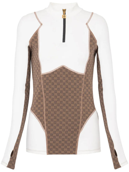 Monogram Jacquard Knit Top
