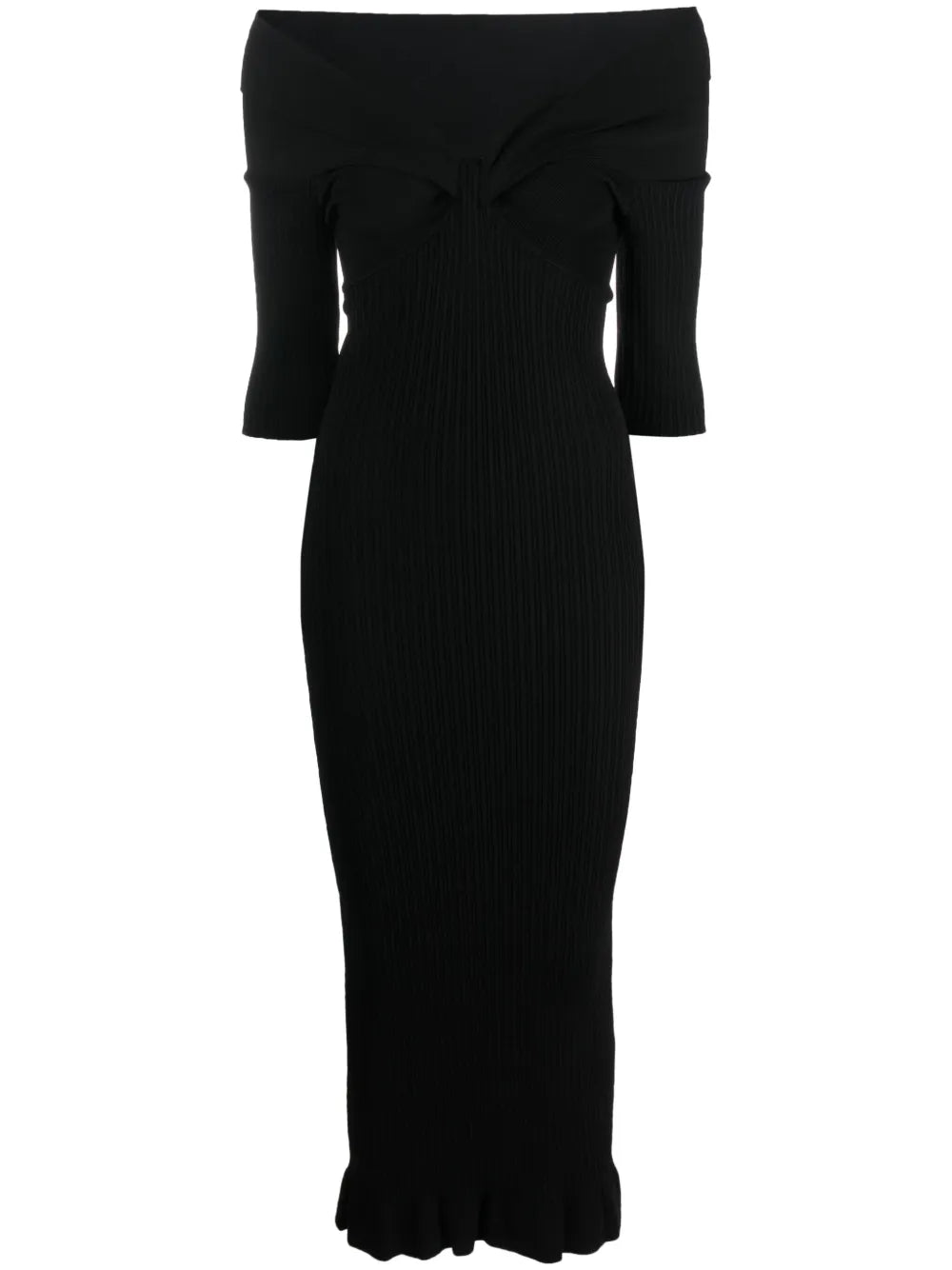 Ribbed-Knit Midi Dress