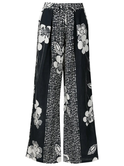 Floral-Print Straight-Leg Trousers