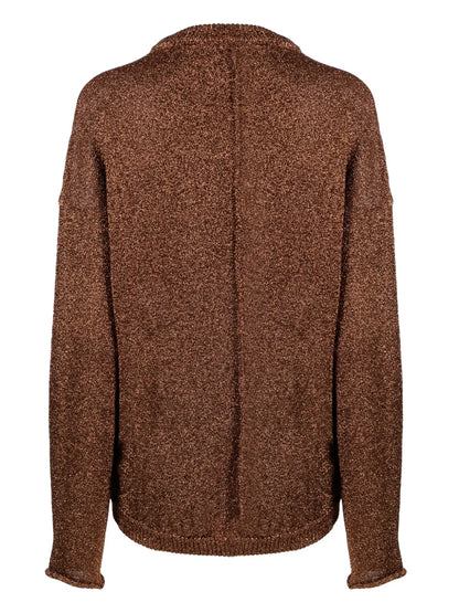 Lurex-Detail Crew-Neck Jumper