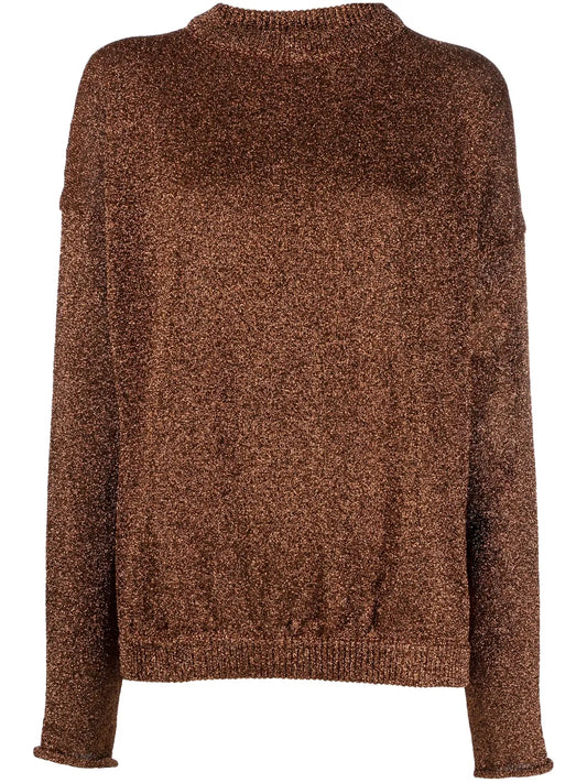Lurex-Detail Crew-Neck Jumper